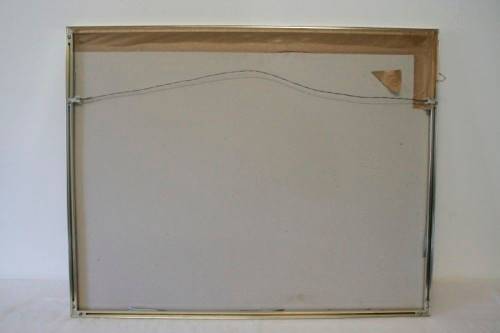 **RS17** A beautiful signed "Wessel Marais" print framed behind glass of fisherman with nets.