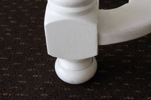 **RS17** An antique Victorian wooden white banqueting podium/ maître d' stand w/ barley twist legs