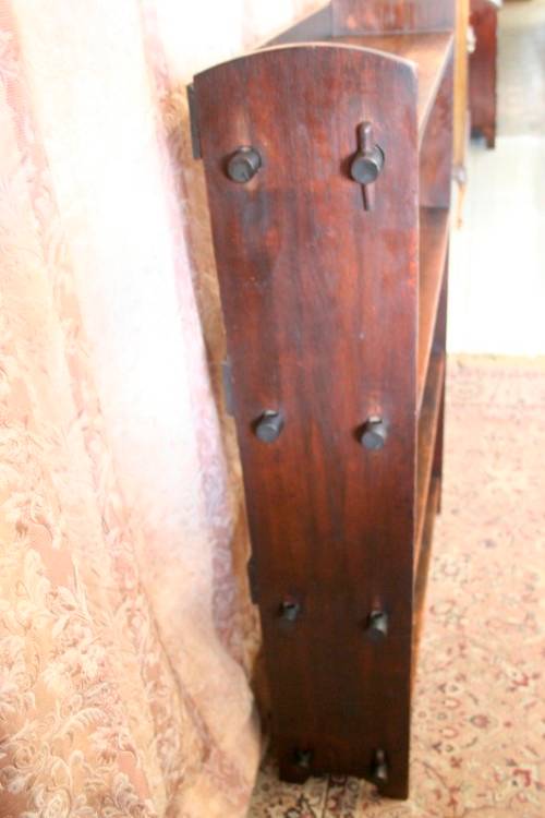 **RS17** A dark Oak bookcase with three shelves, stunning in a study or living room or office!!