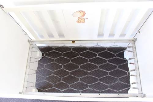 **RS17_Clearance** Awesome white baby's cot with a drop-side and a mattress - perfect for nursery!!