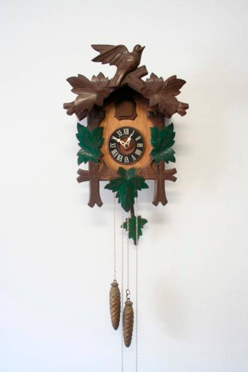 A fabulous rare original vintage hand carved German made 1-day Black Forest cuckoo clock.