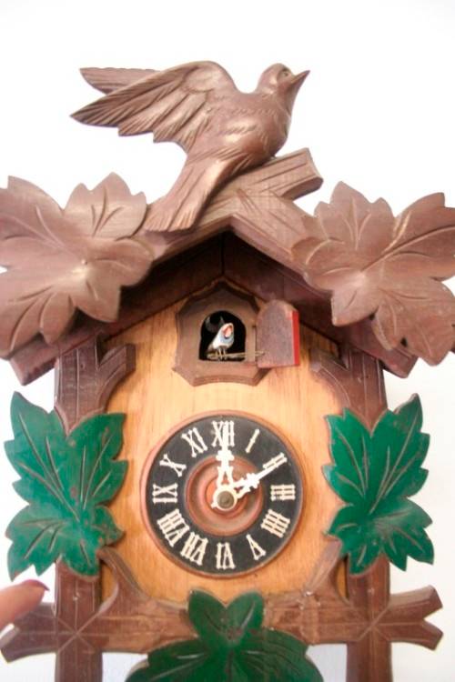 A fabulous rare original vintage hand carved German made 1-day Black Forest cuckoo clock.