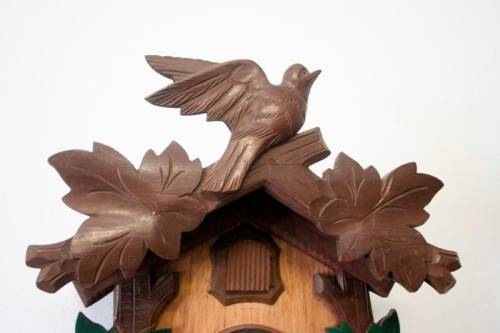 A fabulous rare original vintage hand carved German made 1-day Black Forest cuckoo clock.