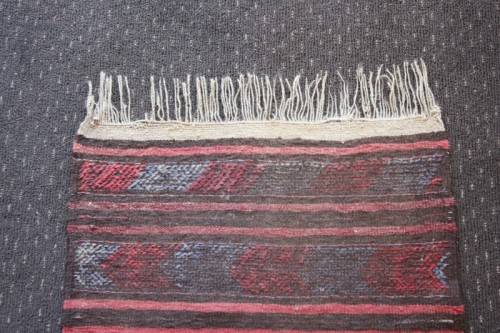 A stunning vintage Persian runner carpet (245cm long) in reds and grey in good condition