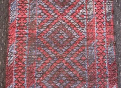 A stunning vintage Persian runner carpet (245cm long) in reds and grey in good condition