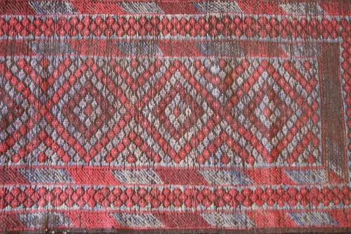 A stunning vintage Persian runner carpet (245cm long) in reds and grey in good condition