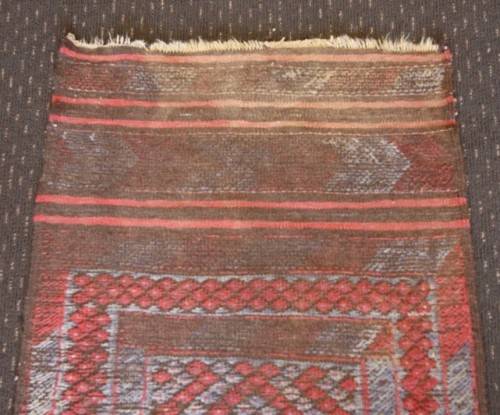 A stunning vintage Persian runner carpet (245cm long) in reds and grey in good condition