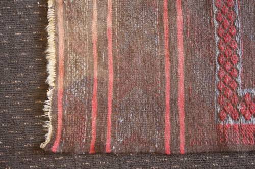 A stunning vintage Persian runner carpet (245cm long) in reds and grey in good condition
