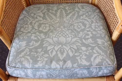 Charming & very stylish wicker and bamboo occasional arm-chair with a cushion in stunning condition!