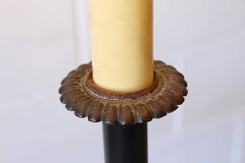 **RS17** A beautifully made vintage floor standing reading lamp with table tray and large shade