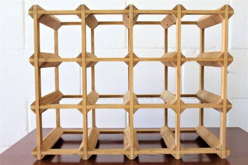 Wonderful and practical table-top wooden wine racks with space for 12 wine bottles