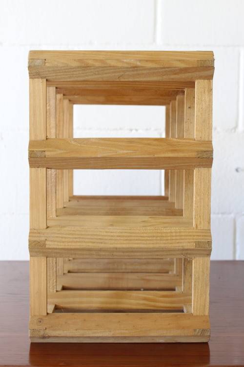 Wonderful and practical table-top wooden wine racks with space for 12 wine bottles