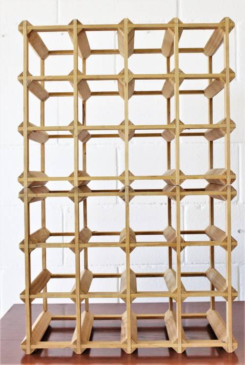 Wonderful and practical table-top wooden wine racks with space for 12 wine bottles