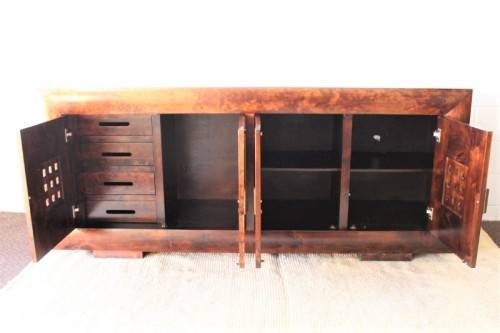 **RS17** Superb Coricraft Arc collection 4-door buffer/ side server/ cabinet w/ 4x storage drawers