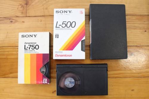 A Sony HVC 3000 (c.1980) video camera in its case with battery charger and cassette recorder!!