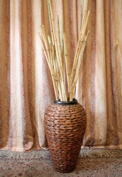 A**RS17** A large floor standing woven pot. Gorgeous on its own or w/ large sticks or reeds.