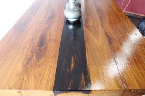 **RS17** Beautiful & well made solid sleeper wood (Rhodesian Teak) 4-seater dining table - a stunner