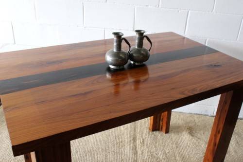 **RS17** Beautiful & well made solid sleeper wood (Rhodesian Teak) 4-seater dining table - a stunner