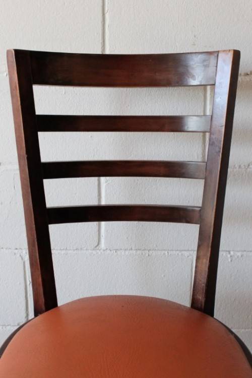 **RS17** 16x awesome & solidly made dark stained solid Indonesian teak dining chair - bid per chair
