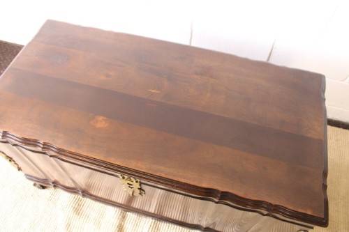 **RS17** A solidly built solid stink-wood ball & claw kist w/ a smalls shelf & brass embellishments