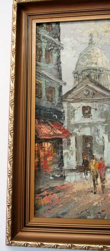 **RS17** A beautiful original signed and framed "Burnett" oil painting of a village scene.