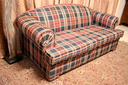 **RS17** 2 top quality (1.87cm long) upholstered sofa couches in excellent condition - price/couch