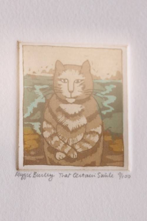**RS17** An incredible numbered (9 of 100) Maggie Burley framed etching titled "That Certain Smile"