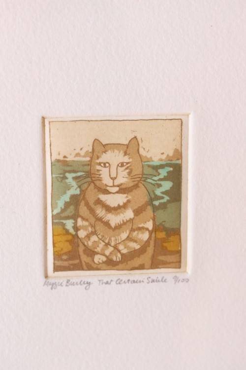 **RS17** An incredible numbered (9 of 100) Maggie Burley framed etching titled "That Certain Smile"