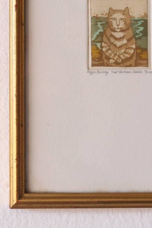 **RS17** An incredible numbered (9 of 100) Maggie Burley framed etching titled "That Certain Smile"