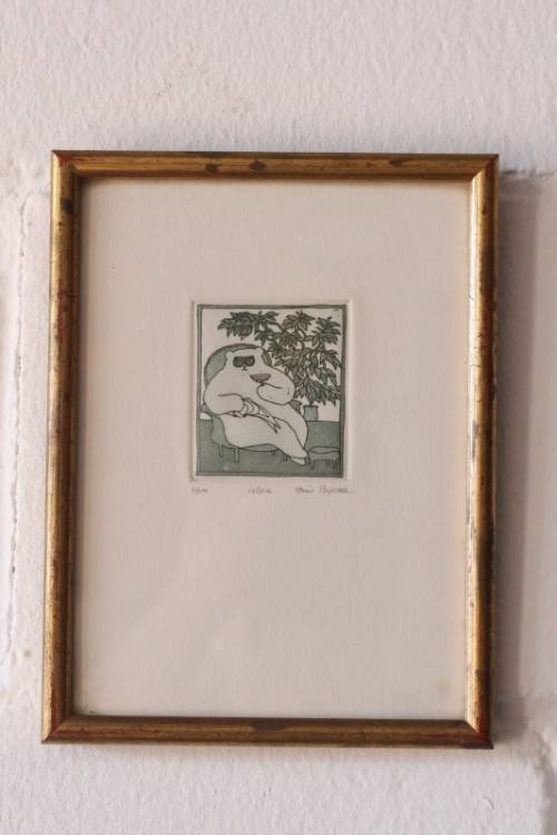 **RS17** Collectable signed & numbered (31 of 100) Harriet Brigdale framed etching titled "Relax"