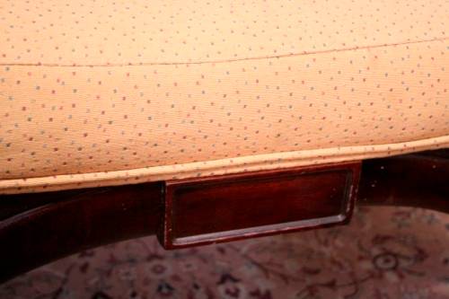 **RS17** A beautiful, well-made vintage French Empire style upholstered foot stool w/ gold gilding!