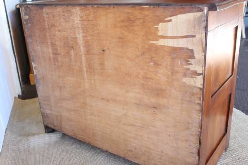 A rare antique Victorian "Campaign Furniture" 3-drawer chest of drawers w/ brass inlaid handles