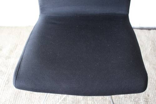 **RS17** Awesome modern, stylish "shaped" black upholstered restaurant styled chair - bid per chair