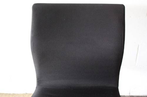 **RS17** Awesome modern, stylish "shaped" black upholstered restaurant styled chair - bid per chair
