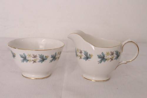 A wonderful vintage Queen Anne fine porcelain tea set including the milk jug and sugar bowl