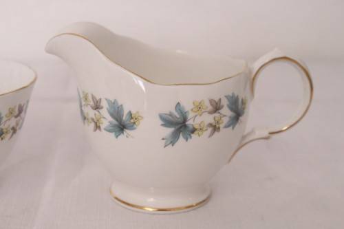 A wonderful vintage Queen Anne fine porcelain tea set including the milk jug and sugar bowl