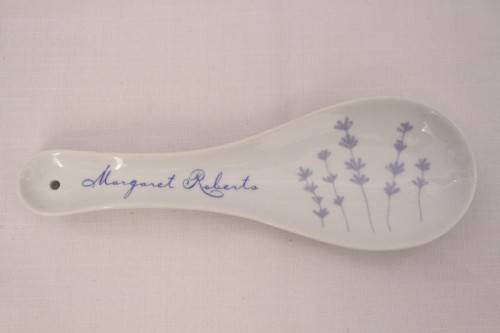 **RS17** A wonderful "Margaret Roberts" porcelain spoon rest in the very pretty Lavender range