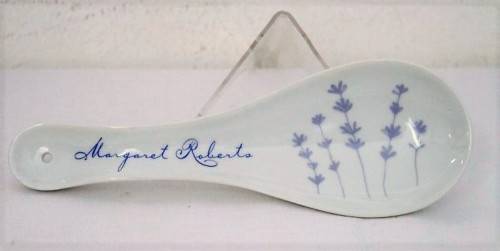**RS17** A wonderful "Margaret Roberts" porcelain spoon rest in the very pretty Lavender range