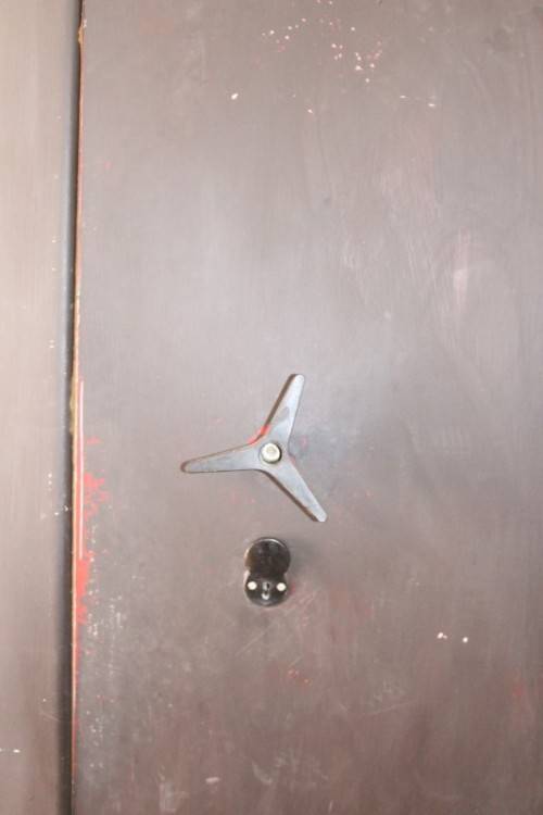An extremely heavy steel strongroom/ vault security door - perfect for office or home installation