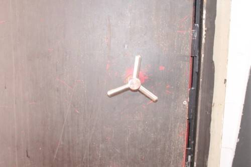 An extremely heavy steel strongroom/ vault security door - perfect for office or home installation