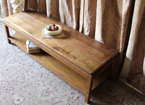 A stunning stylish solid Teak TV stand/ coffee table with neat clean lines.