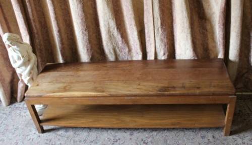 A stunning stylish solid Teak TV stand/ coffee table with neat clean lines.