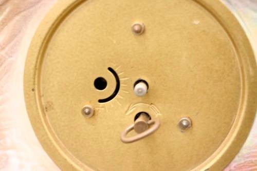 A gorgeous, decorative German made porcelain Jaguar wind up clock.