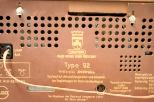 An amazing vintage retro styled West German made "Grundig" radio in perfect working order