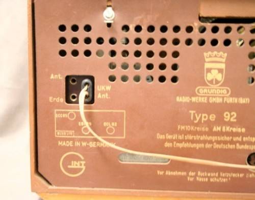An amazing vintage retro styled West German made "Grundig" radio in perfect working order