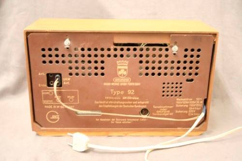An amazing vintage retro styled West German made "Grundig" radio in perfect working order