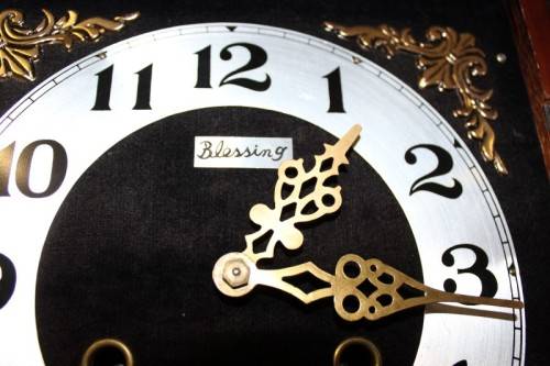 A beautiful, stylish vintage wall hanging "Blessings" 31 day wind up pendulum clock.