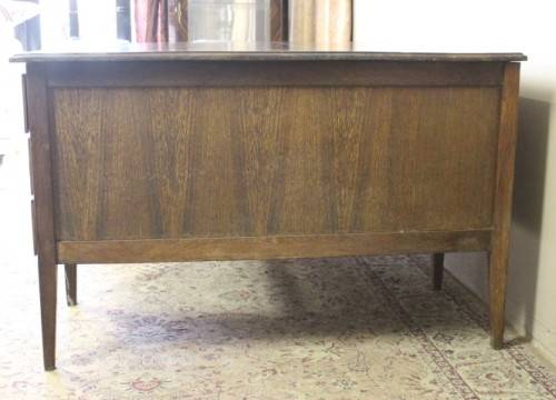 A beautiful large vintage six drawer Partridge wood desk with a large work surface. Wow!!!!