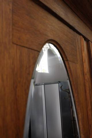 Discounted!! Vintage Oak two-door, two division wardrobe with "full-length" bevelled glass mirrors!!