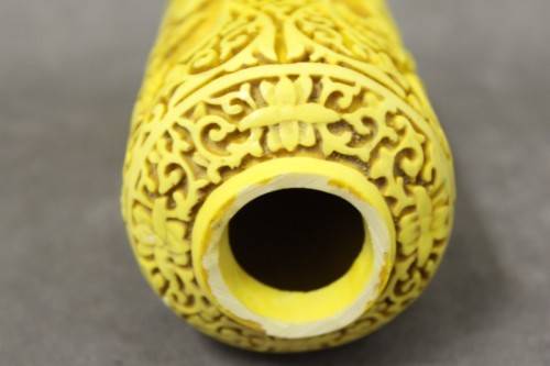 A fabulous vintage carved Cinnabar vase with a dragon theme. Perfect display vase!!